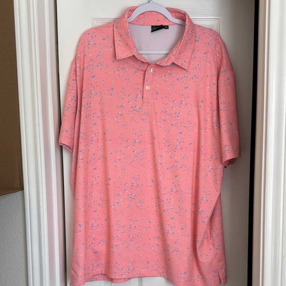 Men's Coral Pink Polo Shirt